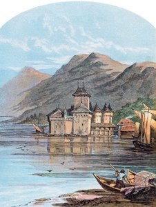 Chillon kastély, Genfi-tó, Svájc, 1864 alkotó: Unbekannt