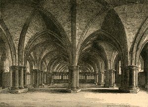 A Szent Hit temploma, a régi Szent Pálok kriptája, Hollar nézetéből, 1897. alkotó: Unbekannt