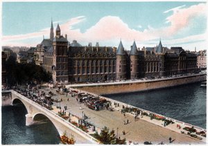 A Conciergerie és a Pont Neuf, Párizs, 1900 alkotó: Unbekannt