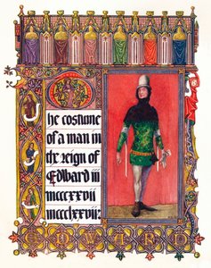 Egy férfi jelmeze III. Edward uralkodása idején, c1353 alkotó: Unbekannt