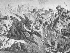 A krími háború, 1854-56: A balaclavai csata: A könnyű brigád rohama, 1854, 1901. alkotó: Unbekannt