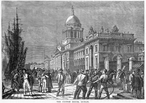 A vámház, Dublin, 19. század alkotó: Unbekannt