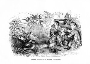 Wolfe tábornok halála Quebecben, 1759, 1872 alkotó: Unbekannt