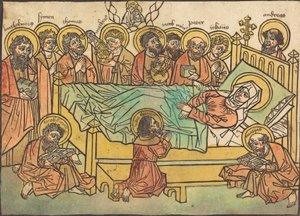 A Szűz halála, 14651470. alkotó: Unbekannt