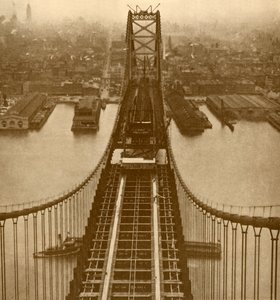A Delaware folyó függőhídja, 1930. alkotó: Unbekannt