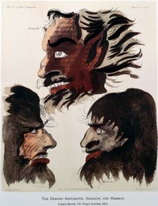 "A démonok Ashtaroth, Abaddon és Mammon", 1801 alkotó: Unbekannt