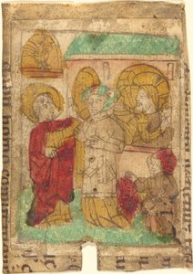 Péter tagadása c. 14551465. alkotó: Unbekannt