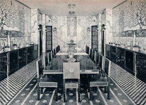 A Stoclet-palota étkezője, Brüsszel, Belgium, 1914 alkotó: Unbekannt