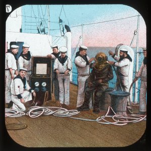 A búvár -- H.M.S. Blake, 1900. alkotó: Unbekannt
