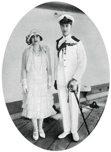 York hercege és hercegné a HMS Renown fedélzetén, Málta, 1927, 1937 alkotó: Unbekannt