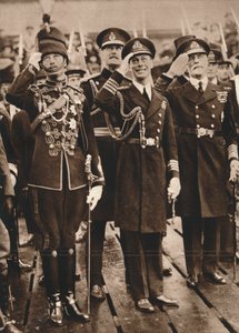 York hercege és Henry herceg üdvözli a walesi herceget Portsmouthban, 1925 alkotó: Unbekannt