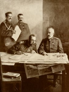 „Oroszország császára Miklós nagyherceggel a fronton”, 1916. alkotó: Unbekannt