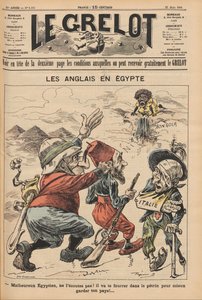 Az angolok Egyiptomban. Karikatúra a Le Grelot-ból, 1896. március 22., 1896. alkotó: Unbekannt