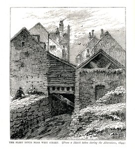 A Flotta-árok a West Street közelében, átalakítások során, 1844 alkotó: Unbekannt