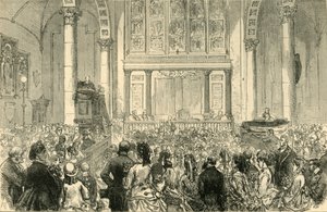 A virág prédikáció a St. Catherine Cree templomban, 1872. alkotó: Unbekannt