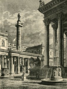 A Traianus-restaurálás fóruma és oszlopa, 1890. alkotó: Unbekannt