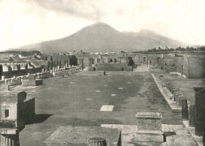 A fórum Pompeji és Vezúvnál, Olaszország, 1895. alkotó: Unbekannt