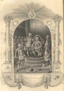 A francia szabadkőművesek szertartása, 1844 alkotó: Unbekannt