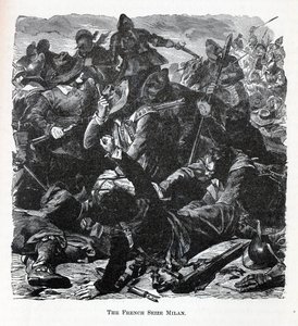 A franciák elfoglalják Milánót, 1882 alkotó: Unbekannt