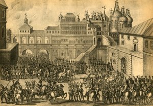 A franciák belépnek Moszkvába, 1812 szeptemberében, 1921. alkotó: Unbekannt