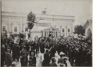 Anton Csehov temetése a Novogyevicsi temetőben, 1904. július 22. alkotó: Unbekannt