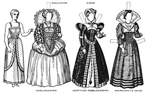 The Gallery of British Costume: Ruha, amelyet a tizenhatodik század végén viseltek, 1934 alkotó: Unbekannt
