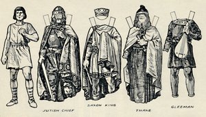 The Gallery of British Costume: Hogyan öltözködtek az emberek az angolszász időkben, 1934 alkotó: Unbekannt