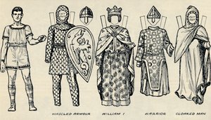A brit jelmezek galériája: A ruha, amelyet az emberek viseltek a normann időkben, 1934 alkotó: Unbekannt