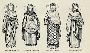 The Gallery of British Costume: A dánok és későbbi angolszászok ruhája, 1934 alkotó: Unbekannt