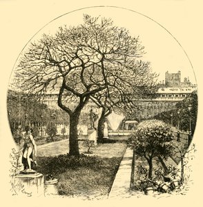 A Palais Royal kertje, Párizs, 1890. alkotó: Unbekannt