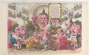 A karikatúra géniusza és barátai, a Secon... befejezését ünnepelve, 1808. július 2-án. alkotó: Unbekannt