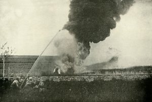 A német Flammenwerfer., 1919. alkotó: Unbekannt