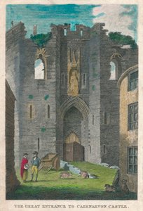 A Caernarvon-kastély nagy bejárata, 1808. alkotó: Unbekannt