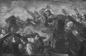 Az őrök fegyvert töltenek Kassassinban, 1882 alkotó: Unbekannt