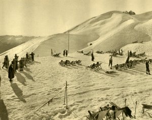 A Hafelekarbahn sífelvonó, Innsbruck, Tirol, Ausztria, 1935. alkotó: Unbekannt