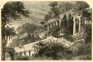 Az ókori Babilon függőkertjei, 1890. alkotó: Unbekannt