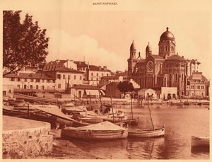 A kikötő és a templom, Szent Rafael, 1930. alkotó: Unbekannt