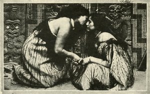 A Hongi, A maori üdvözlet, 1948. alkotó: Unbekannt