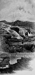 A Hot Springs a Gardiners folyó közelében, 1883 alkotó: Unbekannt