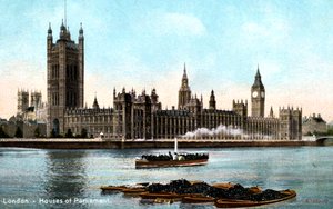 A Houses of Parliament, Westminster, London, XX. század eleje alkotó: Unbekannt