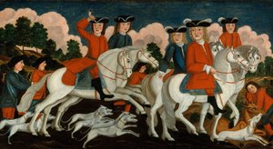 A Hunting Party New Jersey, kb. 1750. alkotó: Unbekannt