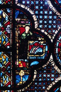 The Inn, ólomüveg, Chartres-i katedrális, Franciaország, 1205-1215 alkotó: Unbekannt