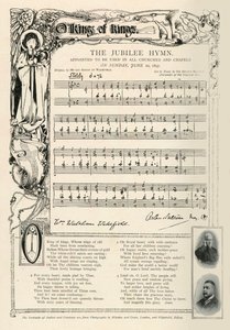 A jubileumi himnusz. 1897. június 20-án, vasárnap minden templomban és kápolnában használatba vették alkotó: Unbekannt