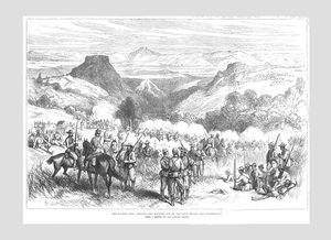 A kaffir háború – A kafferek kiűzése a Vashegyről és a Waterkloofról, 1878. alkotó: Unbekannt