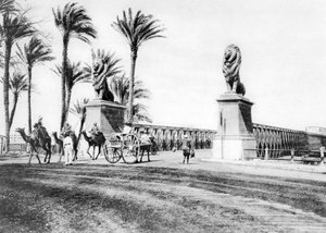 A Kasr-El-Nílus híd, Kairó, Egyiptom, 1920-as évek alkotó: Unbekannt
