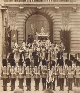 A király és a királynő elhagyja a palotát a koronázásra, 1937 alkotó: Unbekannt