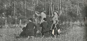 A király lövöldözése a Sandringham-rezervátum felett, 1900-as évek, 1910. alkotó: Unbekannt