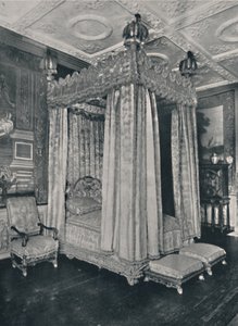 A Kings hálószoba Knole-ban. Bedstead I. Jamesnek készült, 1928 alkotó: Unbekannt
