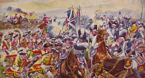 A Kings saját Yorkshire-i könnyűgyalogsága. A csata a rózsamezőn mindennél, 1759, 1939 alkotó: Unbekannt