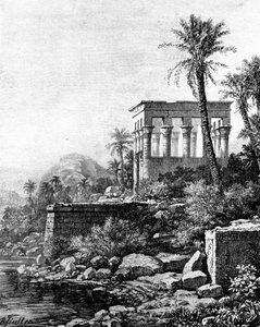 A kioszk, Philae templom, Egyiptom, 1881 alkotó: Unbekannt